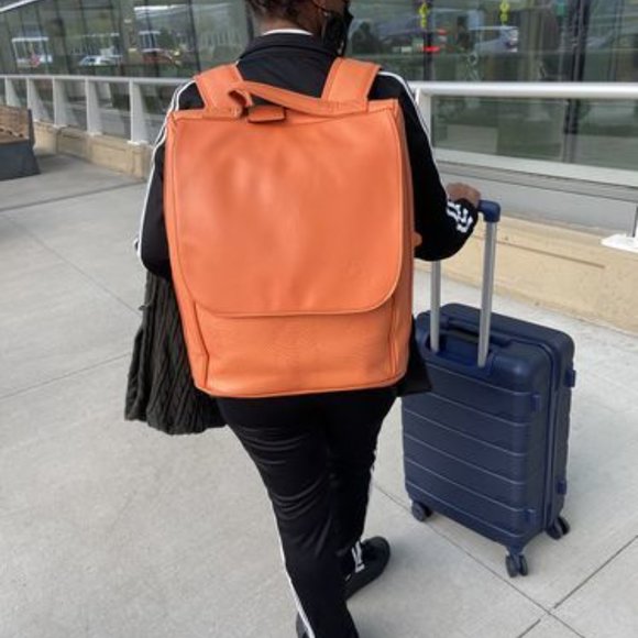 Orange Apollo 1 Snakeskin Luxury Travel bag & Backpack
